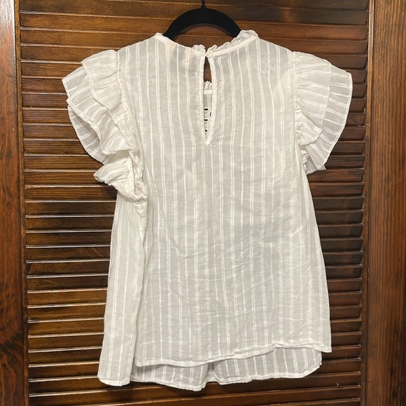 Universal Thread White Eyelet Ruffle Blouse - Picture 6 of 6